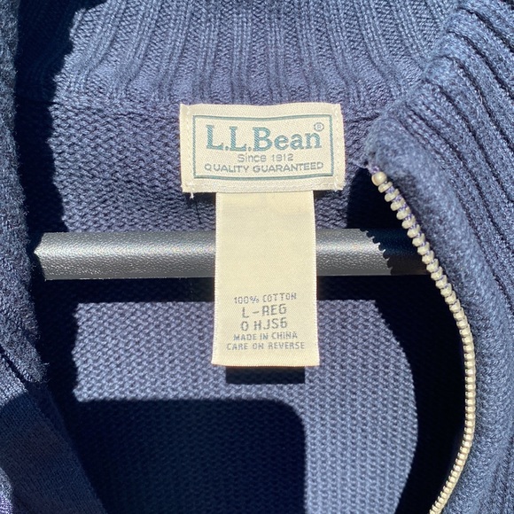 Men’s LL Bean Full Zip Mock Neck Casual Sweater - Picture 3 of 4